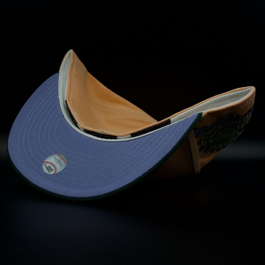Chicago Cubs Peach and Green Bear 1990 All Star Game Grey Brim 59FIFTY Fitted Hat