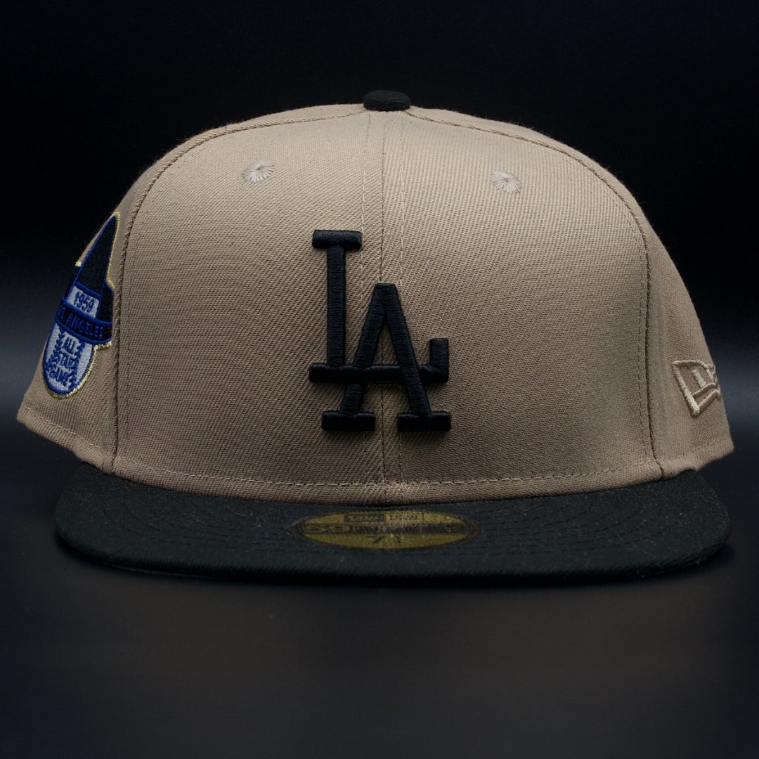 Los Angeles Dodgers Brown and Black All Star Game Grey Brim 59FIFTY Fitted Hat