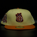 Chicago Cubs Yellow and Orange Cubbie Bear 1990 All-Star Game Maroon Brim Fitted