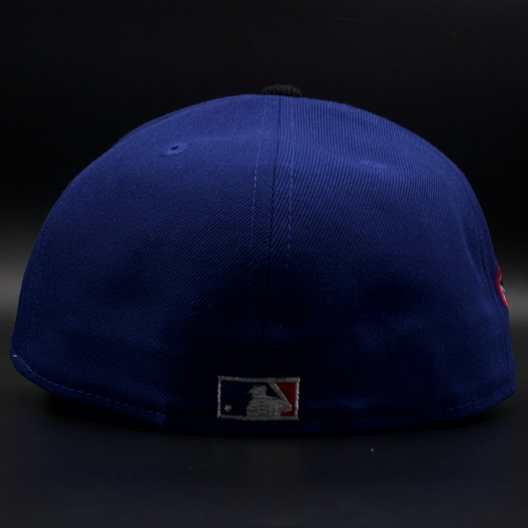Los Angeles Dodgers Blue and Black Corduroy Dodgers Logo All Star Game Red Brim 59FIFTY Fitted Hat