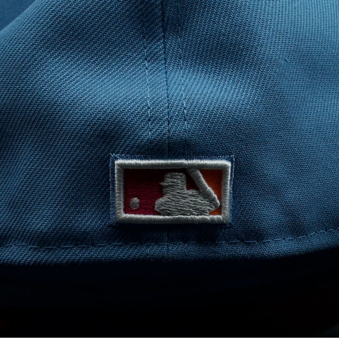 New York Yankees Sky Blue NY Logo 100th Anniversary Pink Brim 59FIFTY Fitted Hat