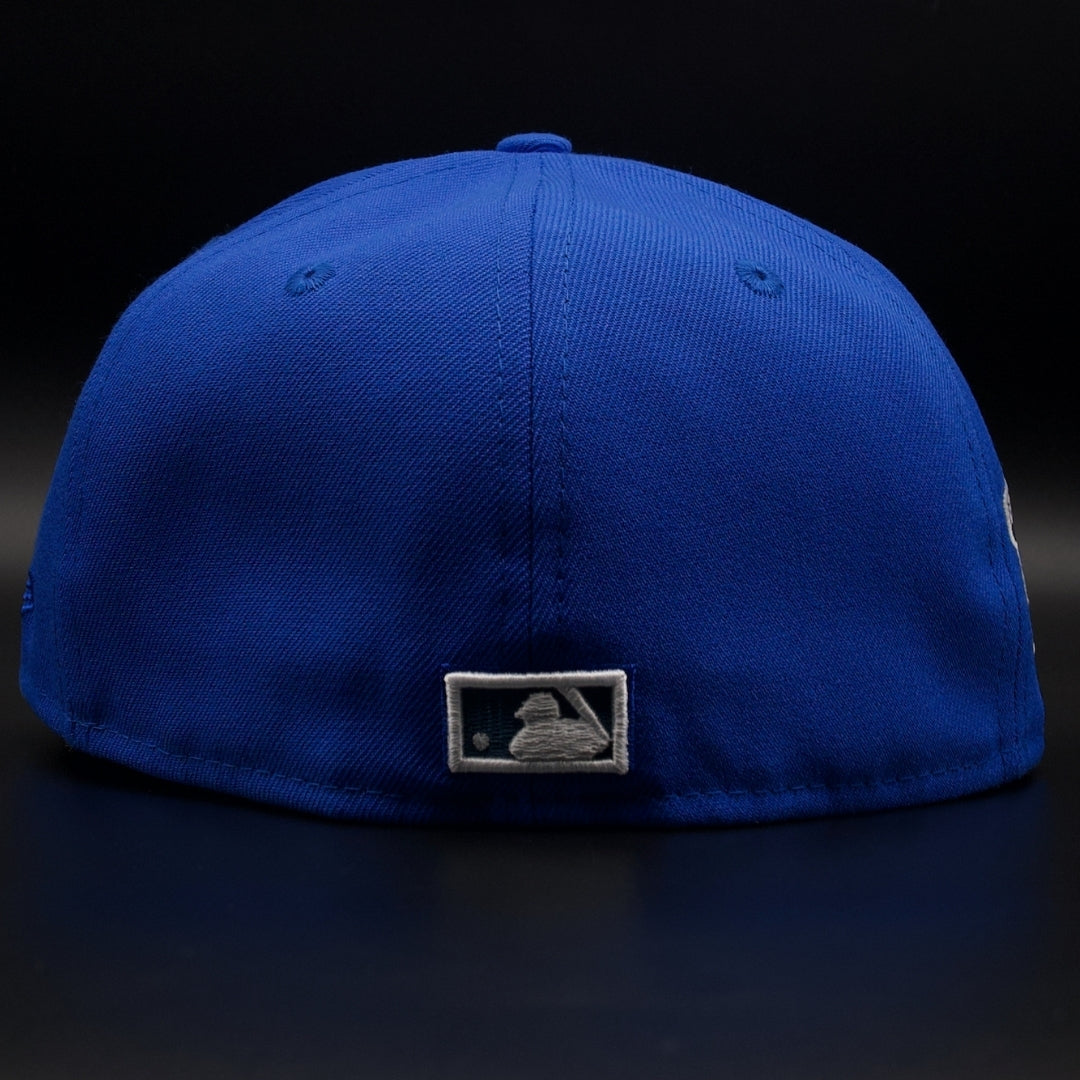Los Angeles Dodgers Blue Glow in the Dark Logo Colosseum Blue Brim 59FIFTY Fitted Hat