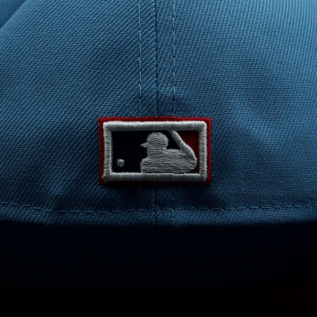 Anaheim Angels Sky Blue Winged A 50th Anniversary Pink Brim 59FIFTY Fitted Hat