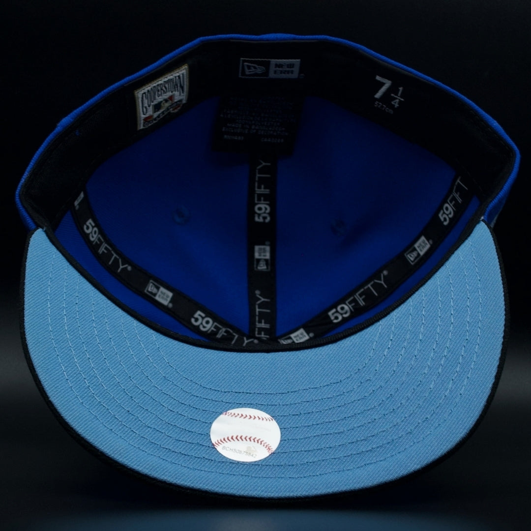 Los Angeles Dodgers Blue Glow in the Dark Logo Colosseum Blue Brim 59FIFTY Fitted Hat