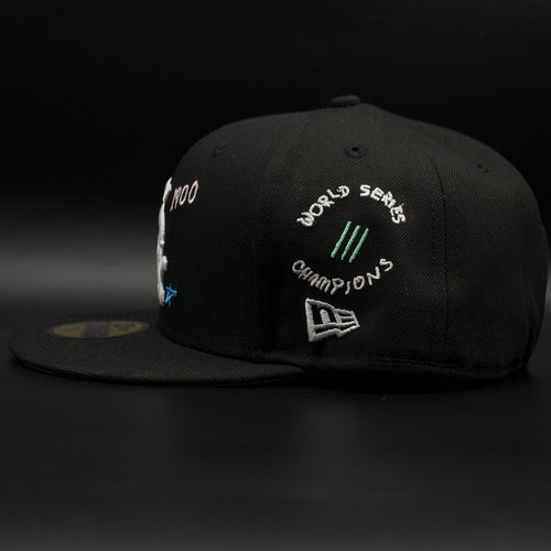 Chicago White Sox Black Since 1900 Designs World Series Grey Brim 59FIFTY Fitted Hat