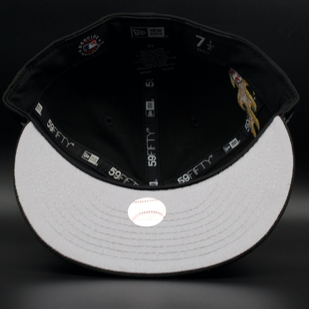 Chicago White Sox Black Since 1900 Designs World Series Grey Brim 59FIFTY Fitted Hat