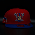 Las Vegas Raiders Red and Blue Filipino Flag Green Brim 9FIFTY Snapback Hat