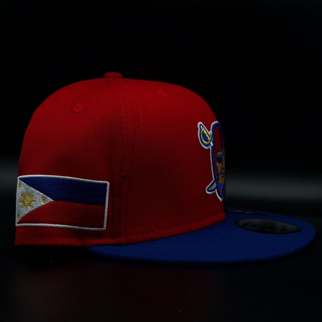 Las Vegas Raiders Red and Blue Filipino Flag Green Brim 9FIFTY Snapback Hat