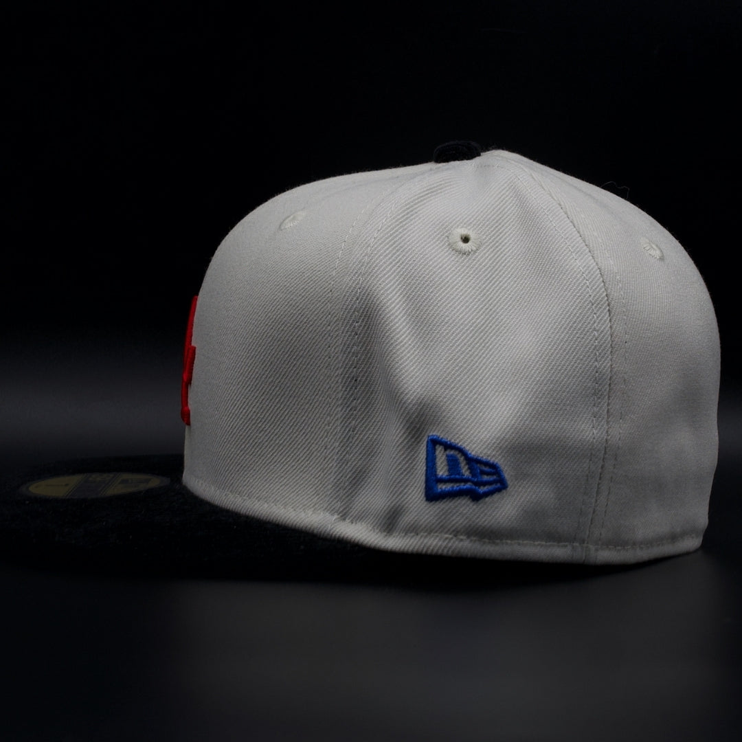 Los Angeles Dodgers Light Grey and Black Corduroy Colosseum Red Brim 59FIFTY Fitted Hat