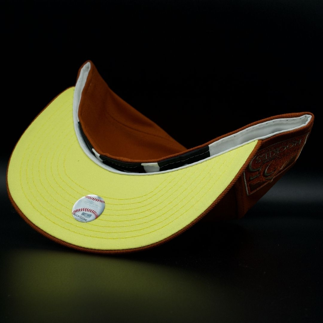Colorado Rockies Rust Mountain 25th Anniversary Yellow Brim 59FIFTY Fitted Hat