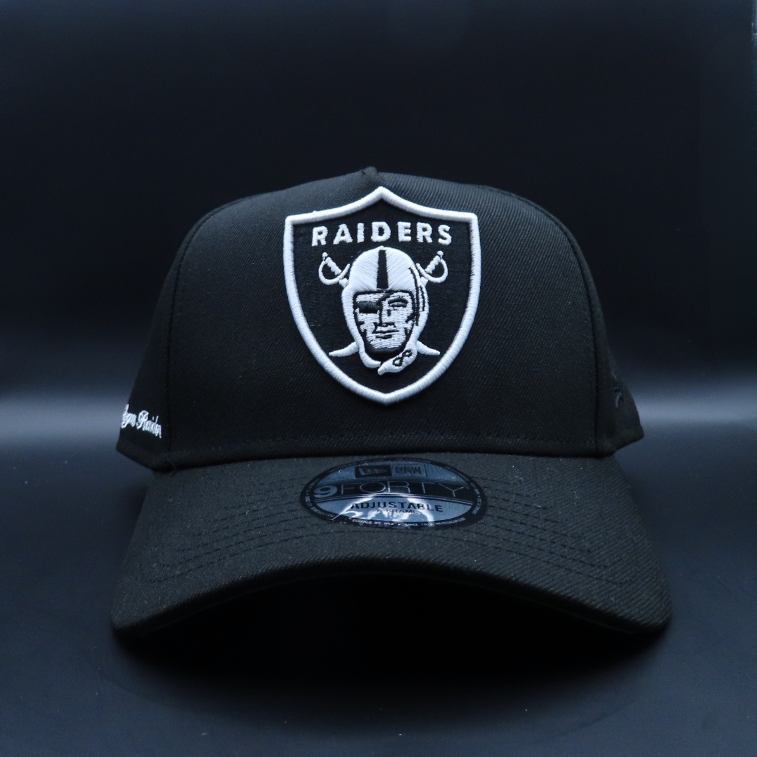 Las Vegas Raiders Black Signature Green Brim 9FORTY SnapBack Hat