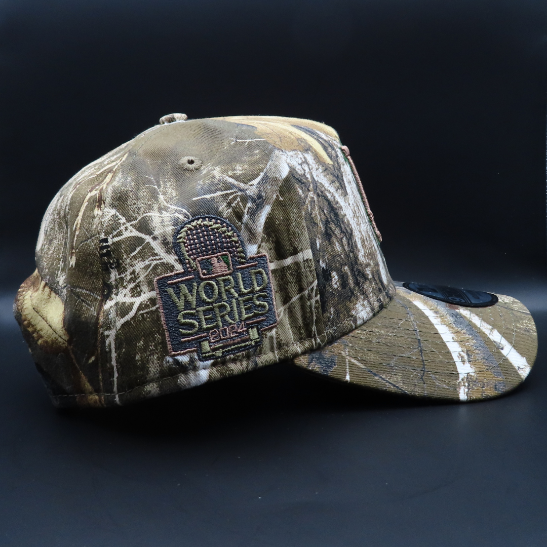 Los Angeles Dodgers Green And Brown Leaf Camouflage World Series Grey Brim 9FORTY SnapBack Hat