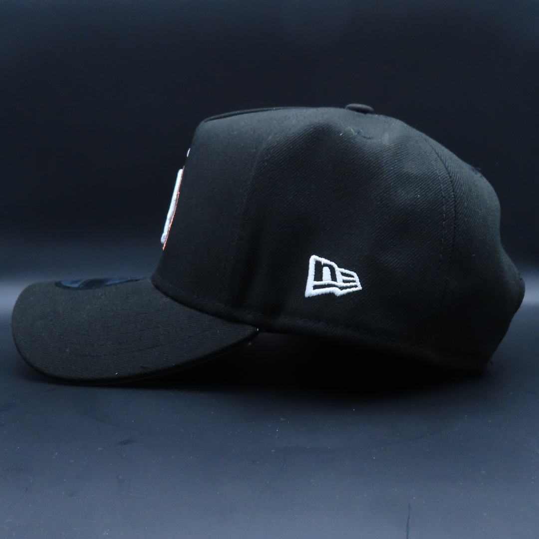 Los Angeles Dodgers Black White Logo 1984 Olympic Side Patch Grey Brim 9FORTY SnapBack Hat