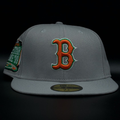Boston Red Sox Grey B Logo 1999 All-Star Game Teal Brim 59FIFTY Fitted Hat