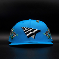 Paper Planes Blue Fanatic Paper Plane Logo With Roses Green Brim 59FIFTY Fitted Hat