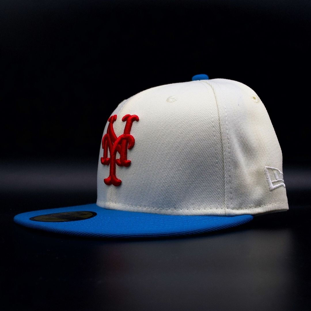 New York Mets Chrome White and Blue NY Logo 1964 All Star Game Green Brim 59FIFTY Fitted Hat