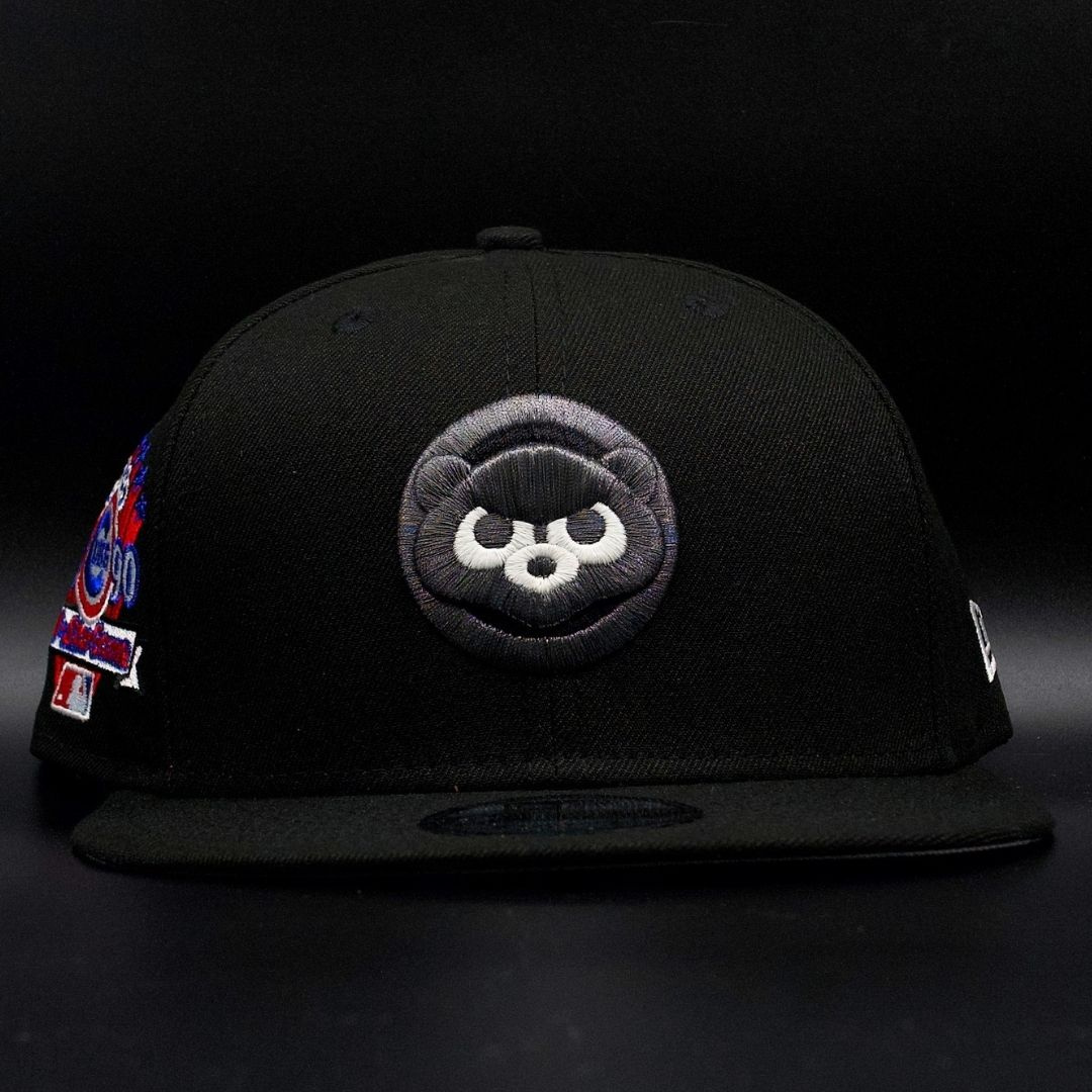 Chicago Cubs Black Bear Face Logo 1990 All Star Game Grey Brim 9FIFTY Snapback Hat