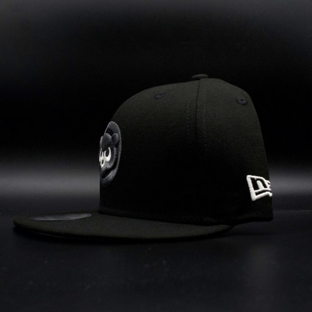Chicago Cubs Black Bear Face Logo 1990 All Star Game Grey Brim 9FIFTY Snapback Hat