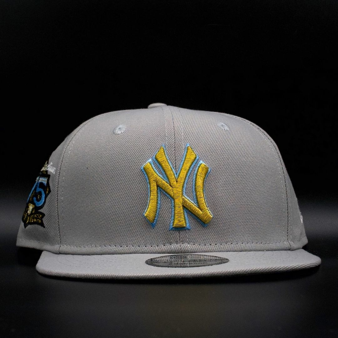 New York Yankees Grey Gold NY Logo Yankee Stadium 75th Anniversary Grey Brim 9FIFTY Snapback Hat