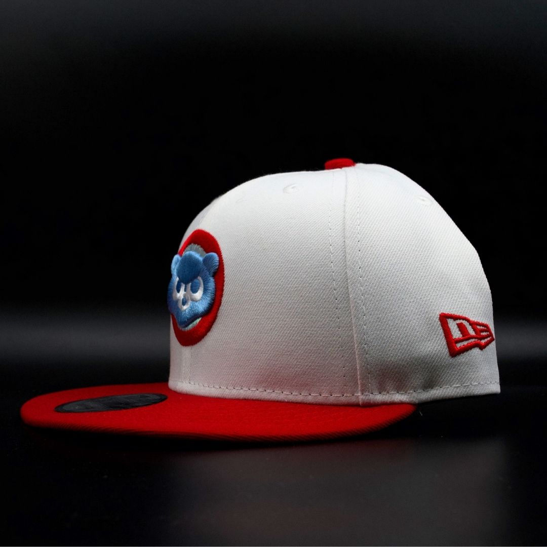 Chicago Cubs White and Red Bear Face Logo 1990 All Star Game Grey Brim 9FIFTY Snapback Hat