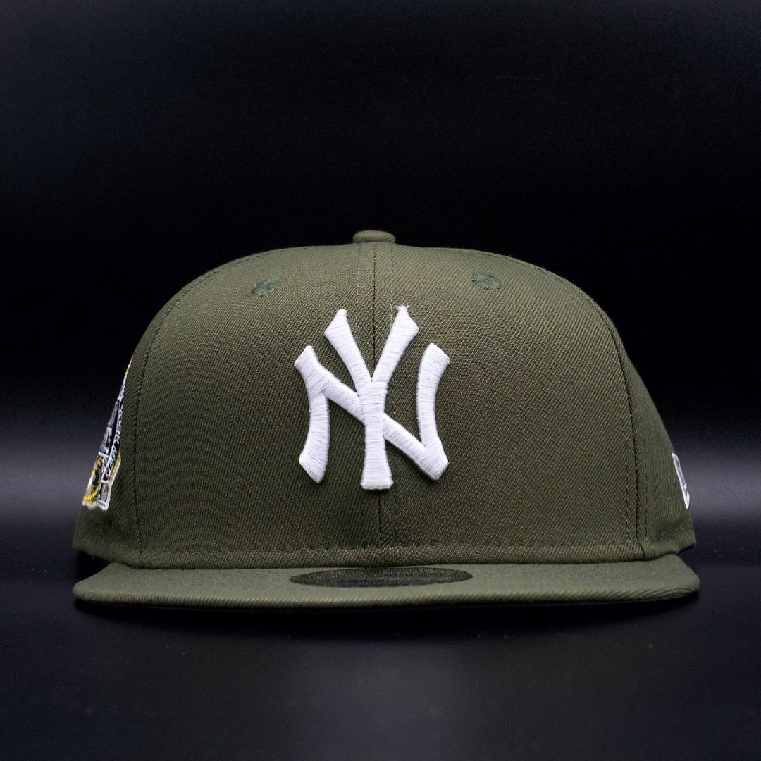 New York Yankees Olive White NY Logo 2000 Subway Series Grey Brim 9FIFTY Snapback Hat