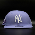 New York Yankees Lavender White NY Logo 100th Anniversary Grey Brim 9FIFTY Snapback Hat