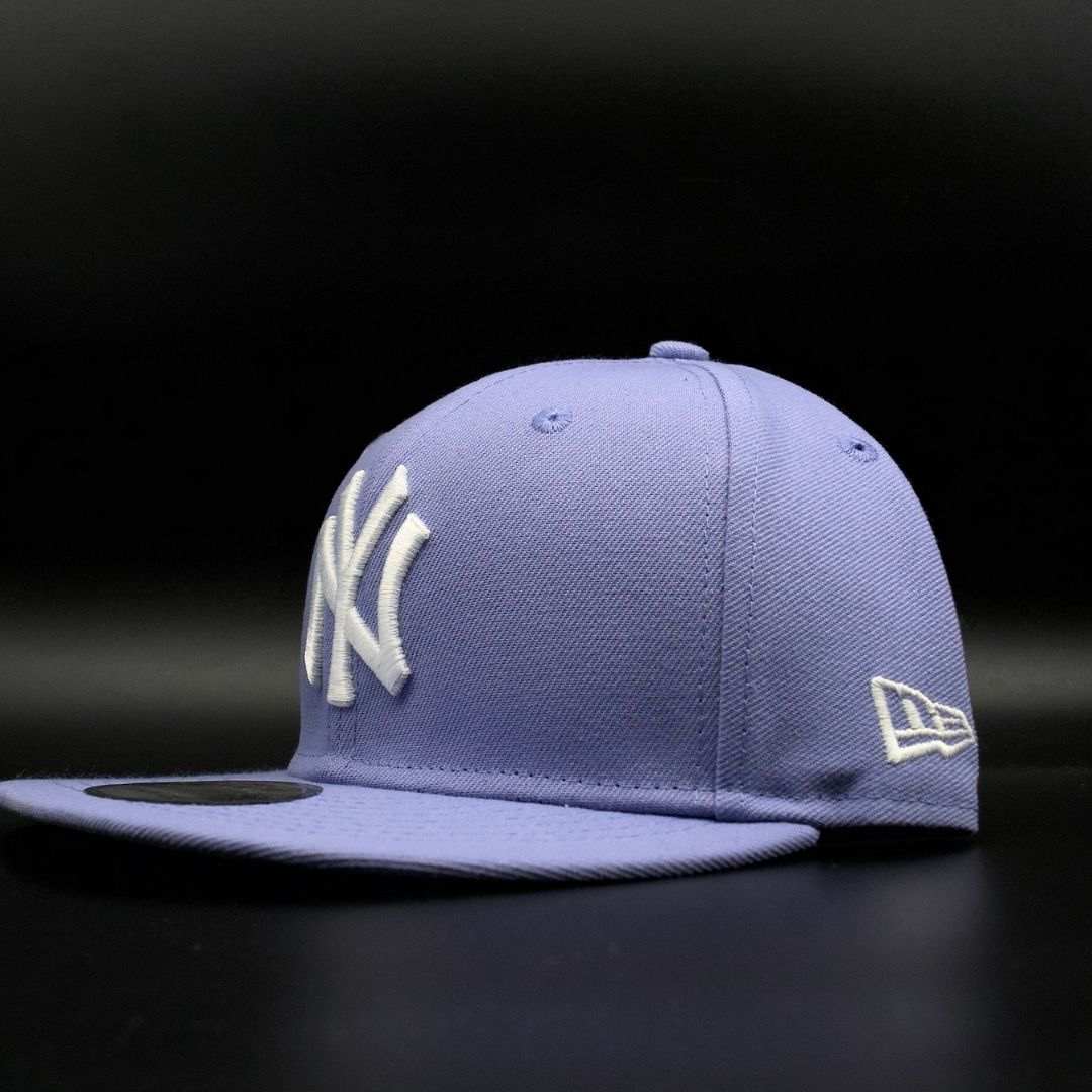 New York Yankees Lavender White NY Logo 100th Anniversary Grey Brim 9FIFTY Snapback Hat