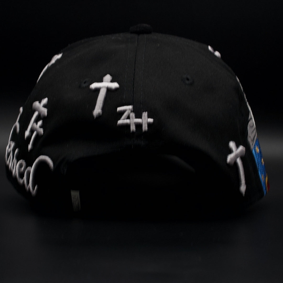 Hat Zun Black LA Guadalúpe Crosses Burgundy Brim SnapBack Hat