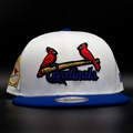 St. Louis Cardinals White and Blue Birds on Bat Logo 1931 World Series Grey Brim 9FIFTY Snapback Hat