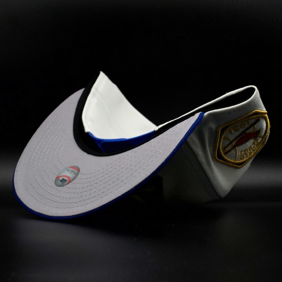 St. Louis Cardinals White and Blue Birds on Bat Logo 1931 World Series Grey Brim 9FIFTY Snapback Hat