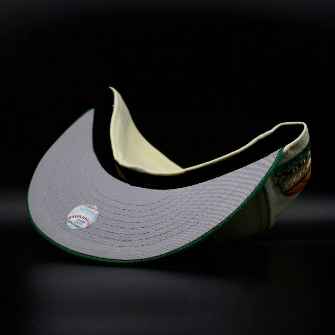 Tampa Bay Devil Rays Chrome White and Green Devil Rays Logo Tropicana Field Grey Brim 59FIFTY Fitted Hat