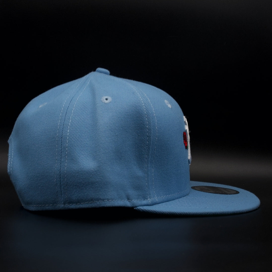 New York Yankees Light Blue Rose Green Brim 9FIFTY SnapBack Hat