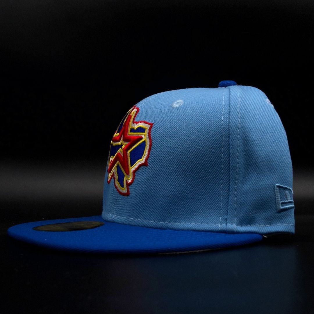 Houston Astros Sky Blue and Royal Texas Star Logo 45th Anniversary Grey Brim 59FIFTY Fitted Hat
