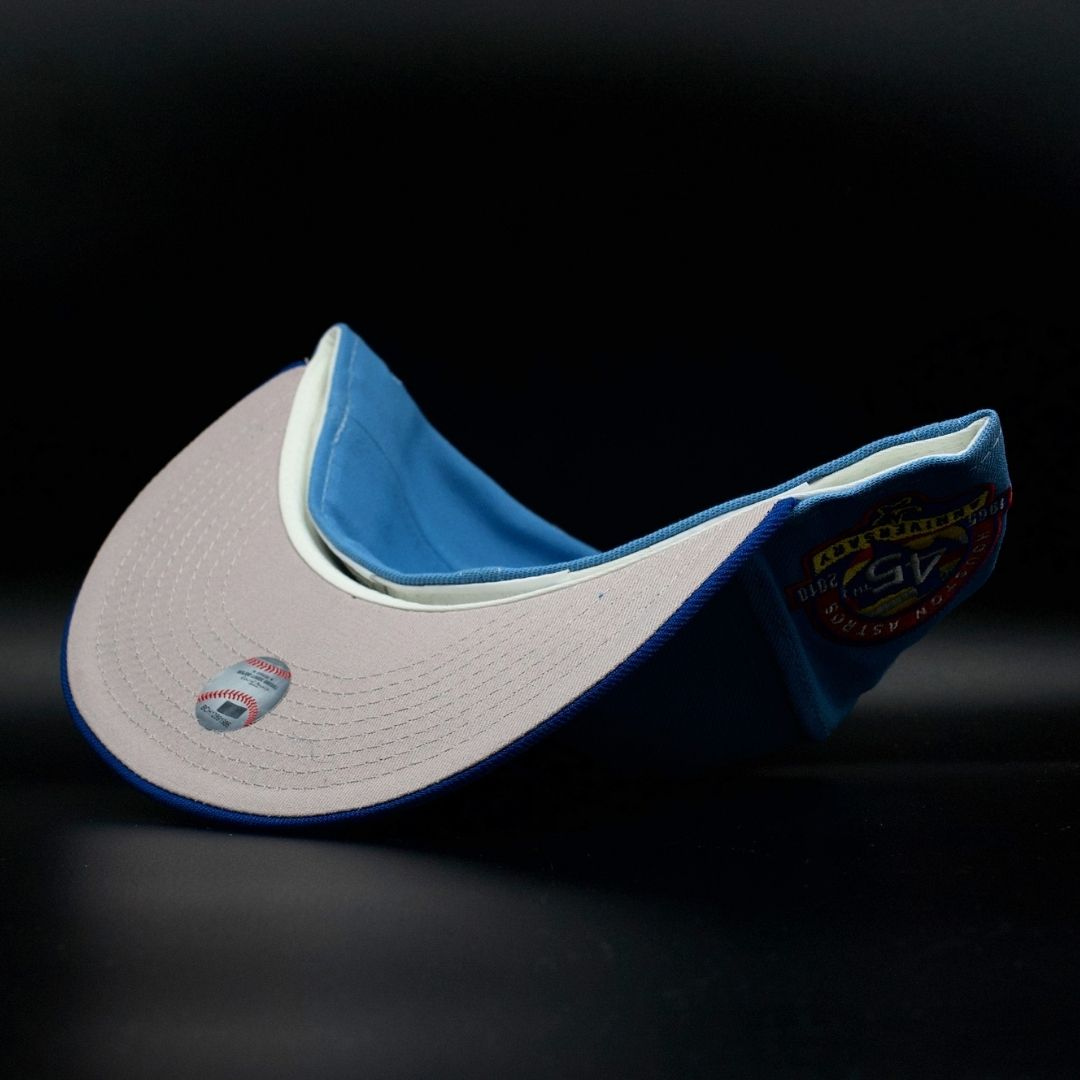 Houston Astros Sky Blue and Royal Texas Star Logo 45th Anniversary Grey Brim 59FIFTY Fitted Hat