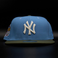 New York Yankees Sky Blue and Olive NY Logo 1999 World Series Gray Brim 59FIFTY Fitted Hat