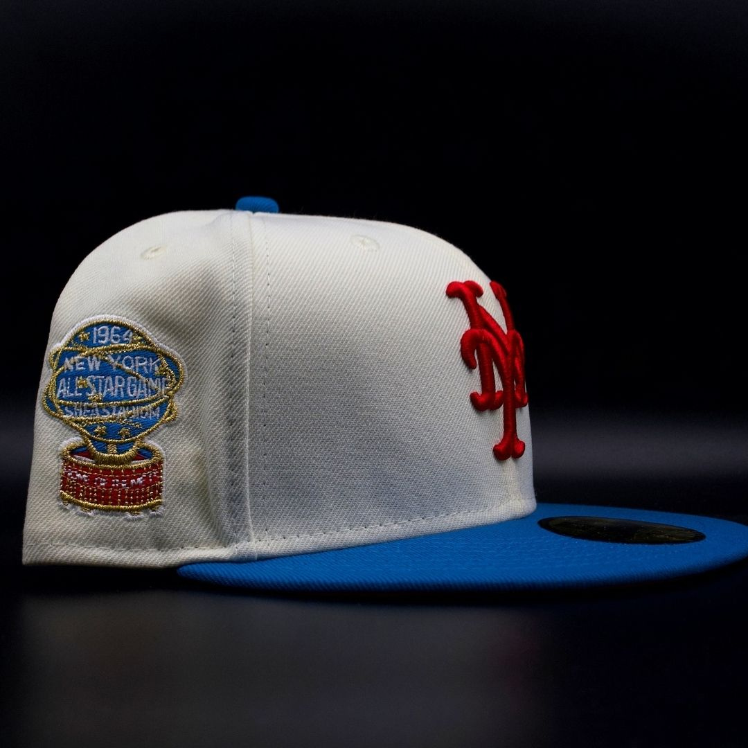 New York Mets White and Blue NY Logo 1964 All-Star Game Red Brim 59FIFTY Fitted Hat