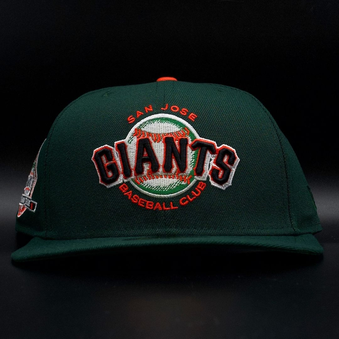 San Jose Giants Green Baseball Club Logo 30 Giant Seasons Green Brim 59FIFTY Fitted Hat