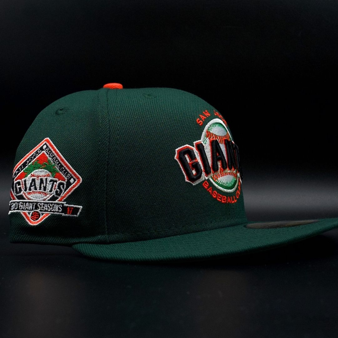 San Jose Giants Green Baseball Club Logo 30 Giant Seasons Green Brim 59FIFTY Fitted Hat