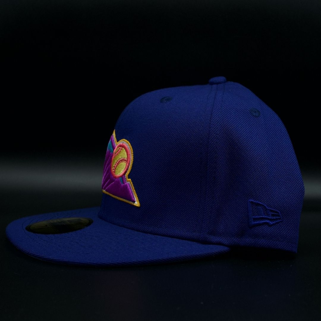 Colorado Rockies Navy Mountain Logo 25th Anniversary Teal Brim 59FIFTY Fitted