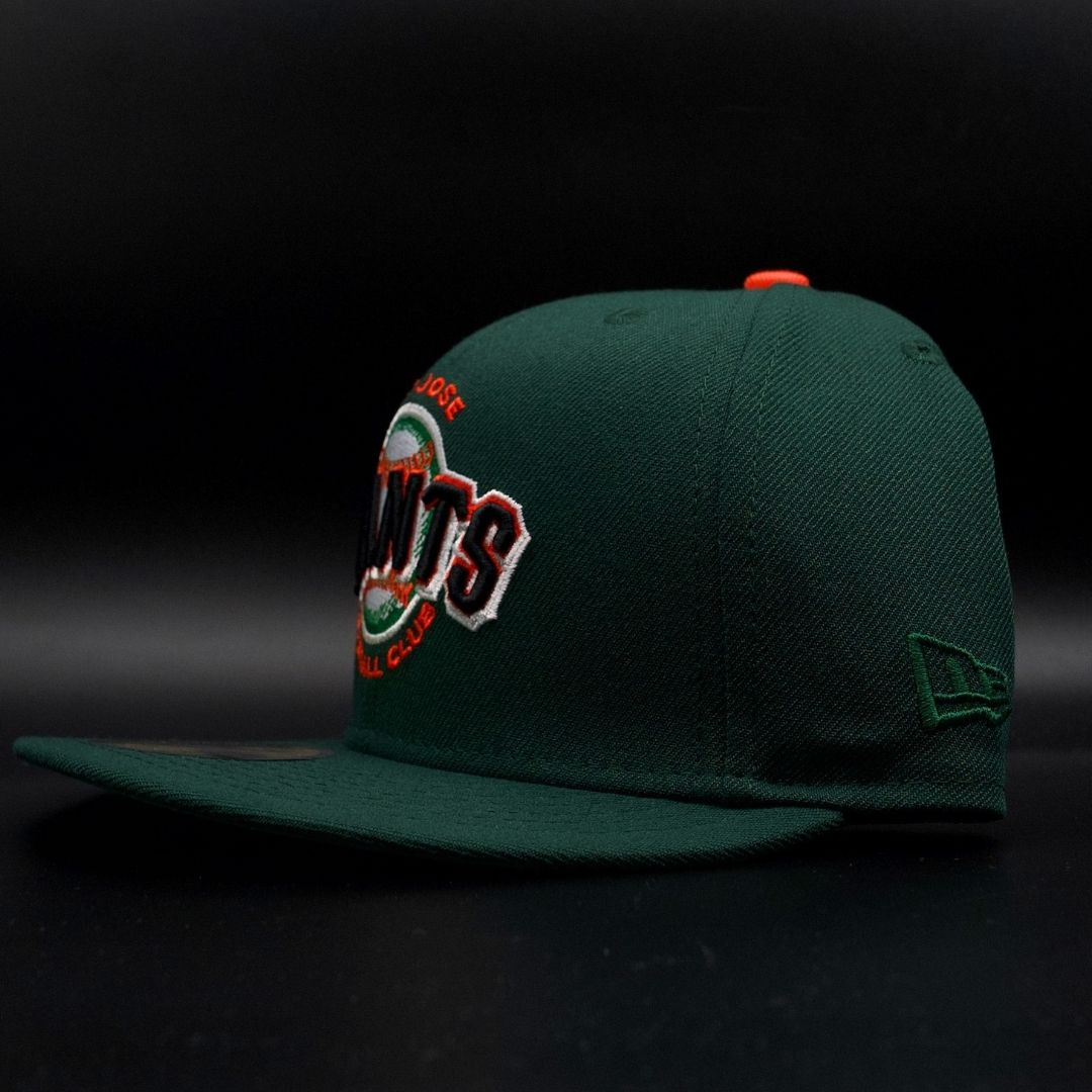 San Jose Giants Green Baseball Club Logo 30 Giant Seasons Green Brim 59FIFTY Fitted Hat