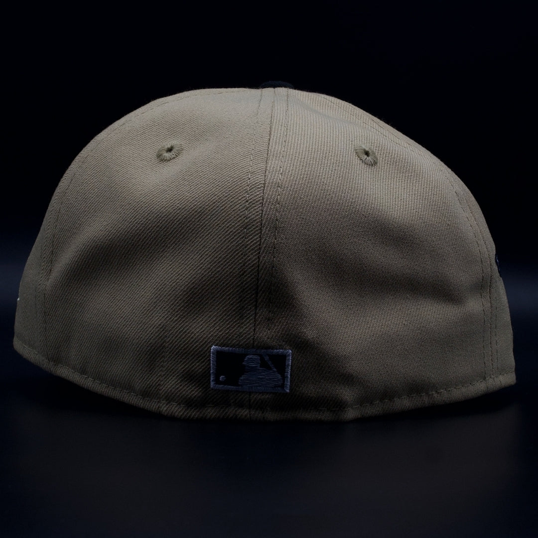 Los Angeles Dodgers Beige and Black Anniversary Green Brim 59FIFTY Fitted Hat