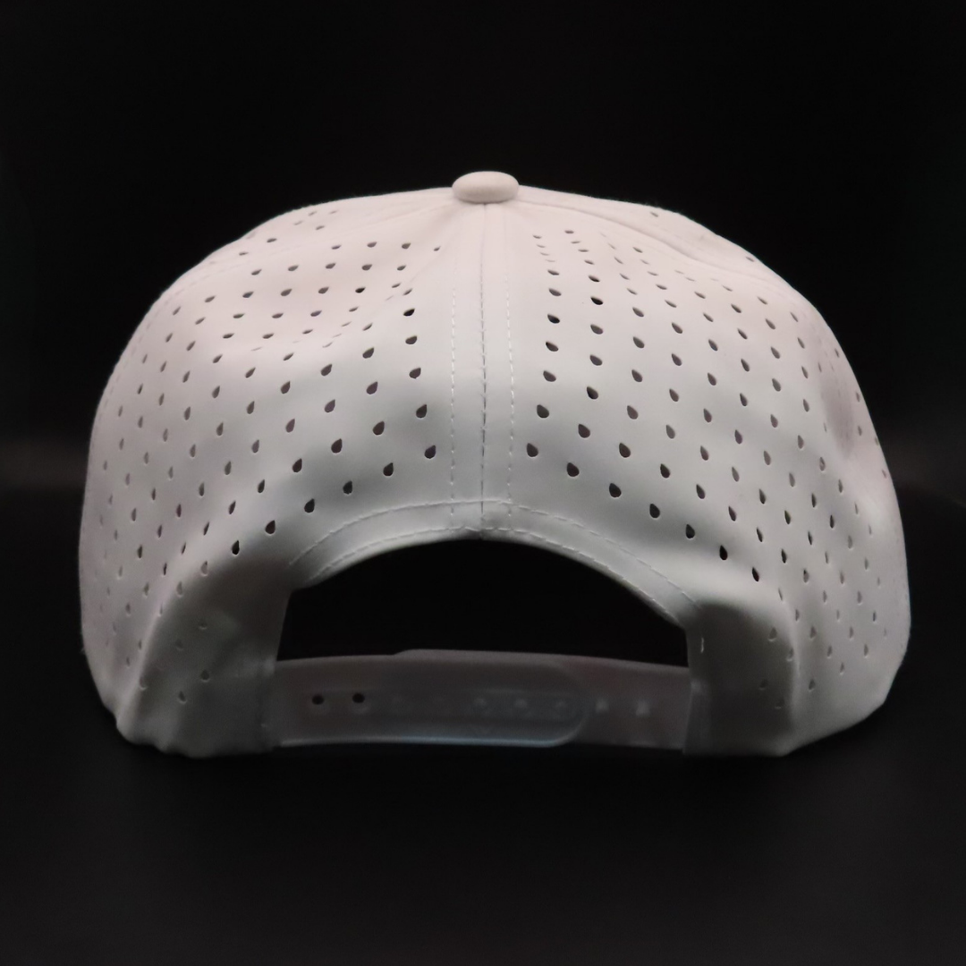 White Crossed Golf Clubs Logo Performance Snapback Hat