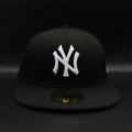 New York Yankees Black NY Logo Gray Brim 59FIFTY Fitted Hat