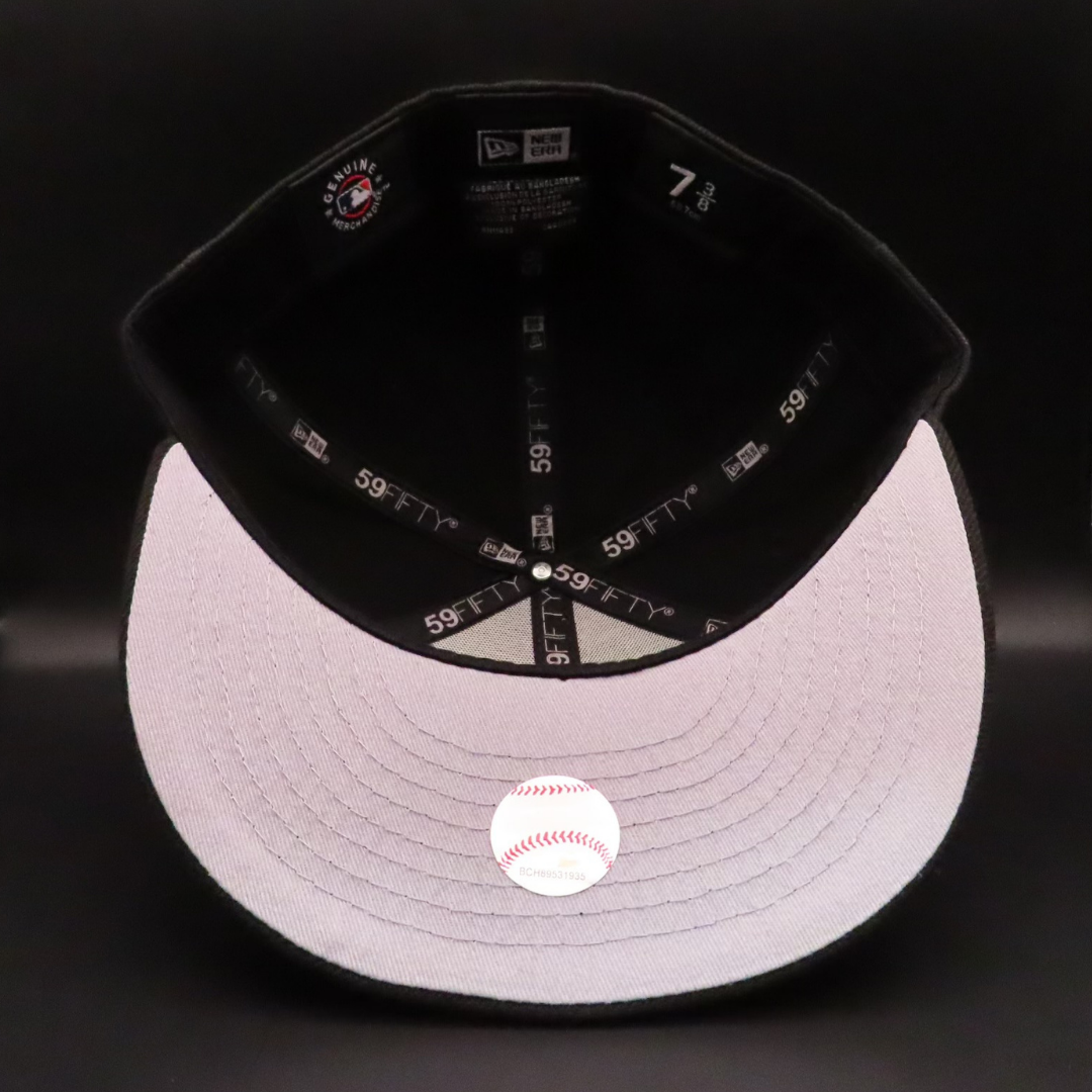 New York Yankees Black NY Logo Gray Brim 59FIFTY Fitted Hat