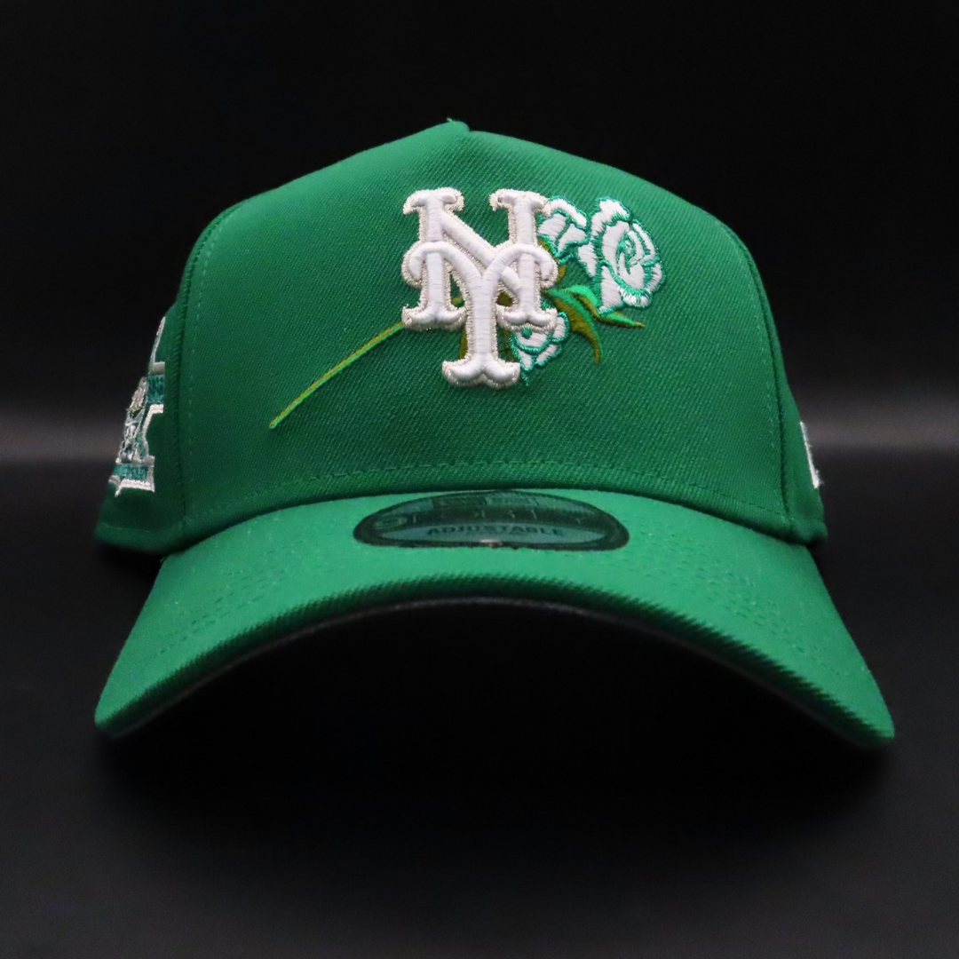 New York Mets Green NY Logo Rose 25th Anniversary Gray Brim 9FORTY Snapback Hat