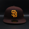 San Diego Padres Brown SD Logo Brown Brim 59FIFTY Fitted Hat