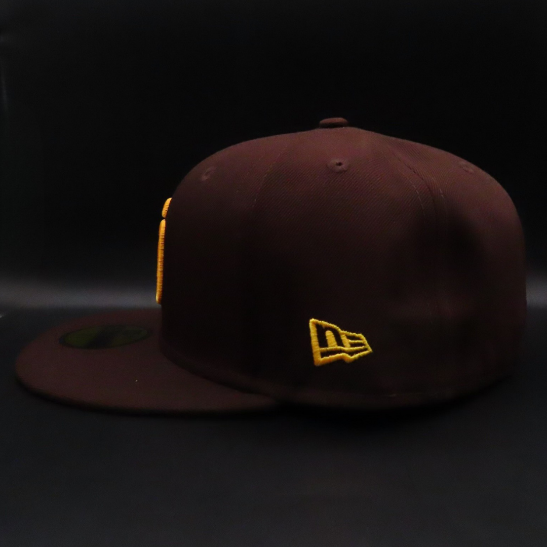 San Diego Padres Brown SD Logo Brown Brim 59FIFTY Fitted Hat