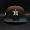Houston Astros Brown and Green H Star Logo 2022 World Series Champions Gray Brim 59FIFTY Fitted Hat