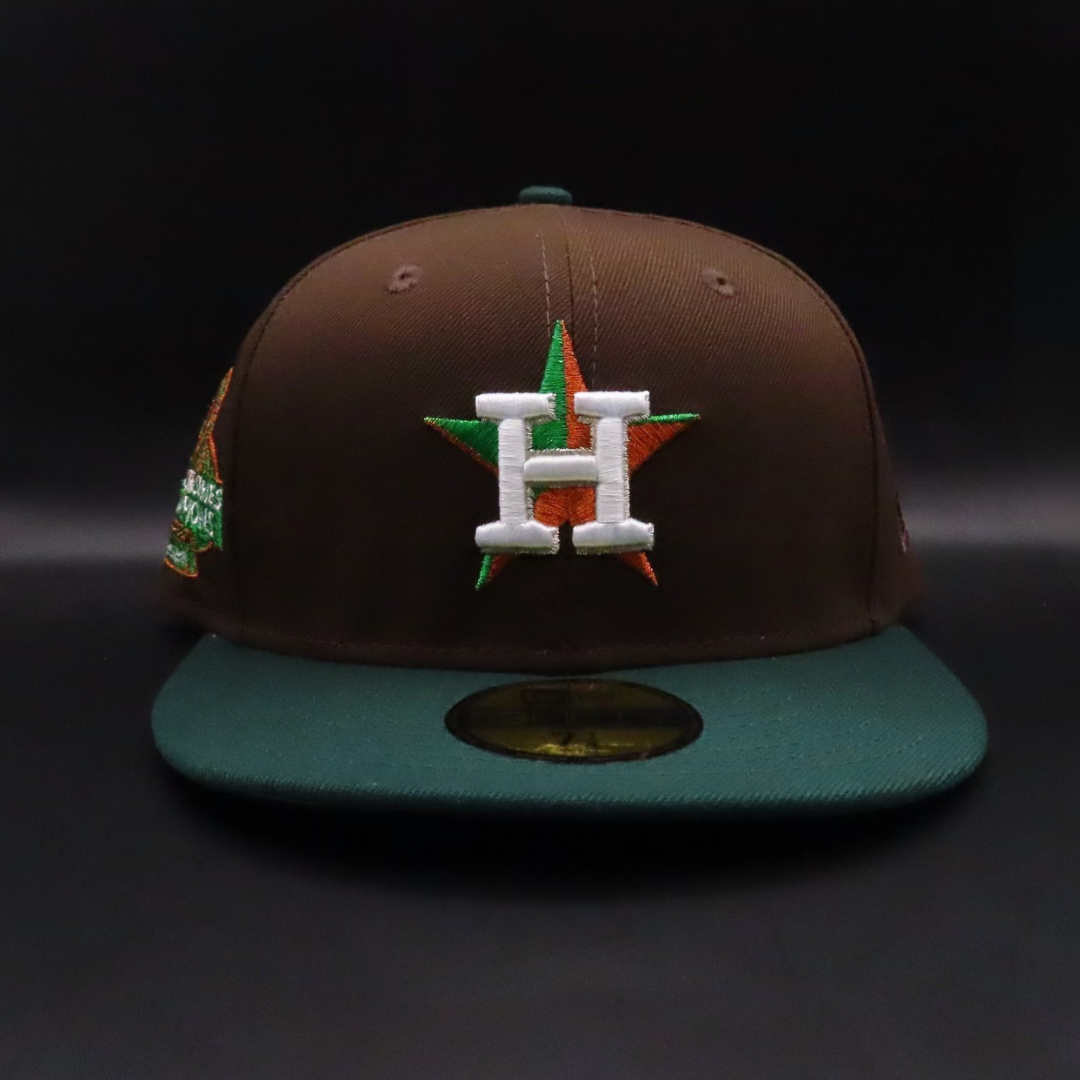 Houston Astros Brown and Green H Star Logo 2022 World Series Champions Gray Brim 59FIFTY Fitted Hat