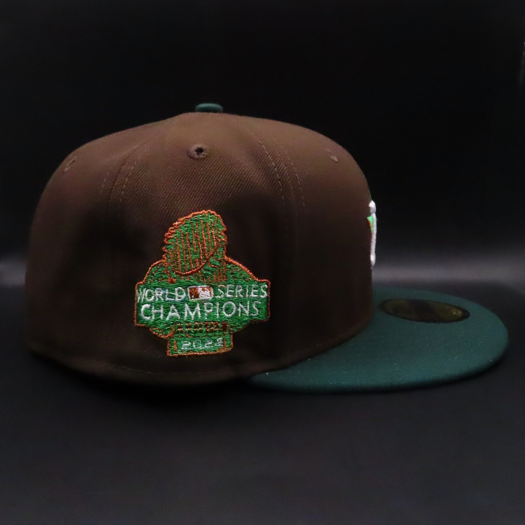 Houston Astros Brown and Green H Star Logo 2022 World Series Champions Gray Brim 59FIFTY Fitted Hat